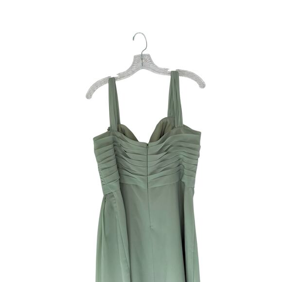 Sorella Vita Dress Green Bridesmaid Formal Chiffon Sleeveless Dress Size 18 - Picture 7 of 11